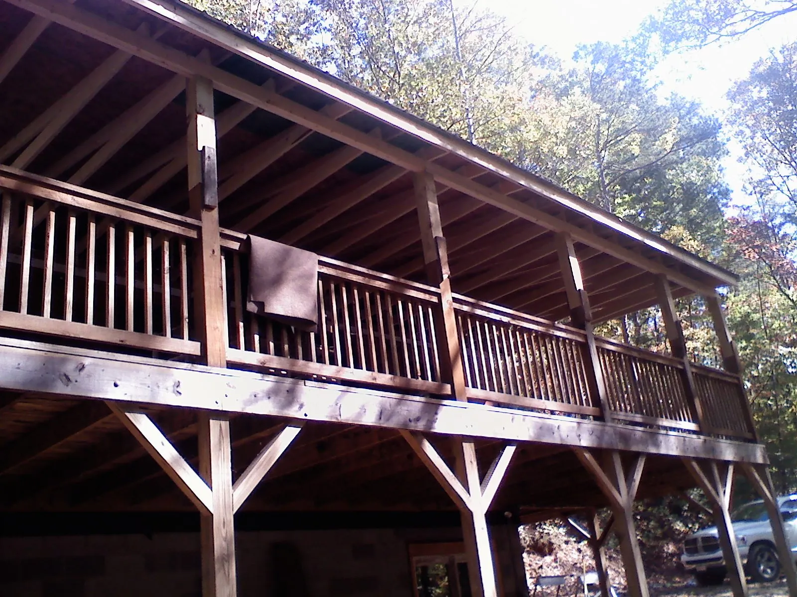Timber framing under a new elevated porch and deck — Roof Leak Repair in Louise by Roofing Brothers